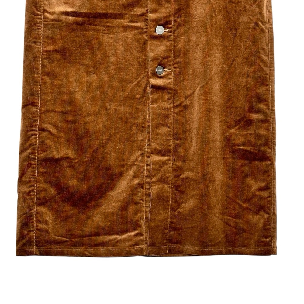 Paige Meadow Brown Corduroy Midi Pencil Skirt | Size 4 - Picture 7 of 9